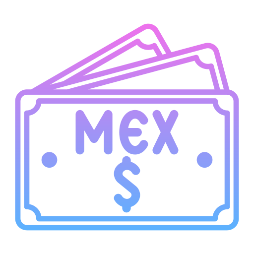 peso meksykańskie Generic gradient fill ikona