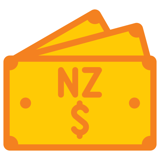 New zealand dollar Generic color fill icon