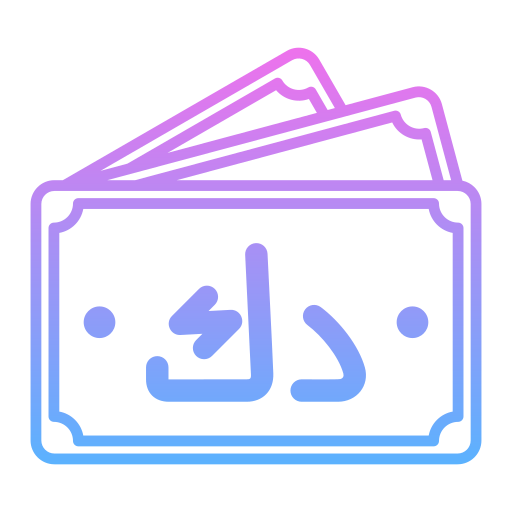 쿠웨이트 디나르 Generic gradient fill icon