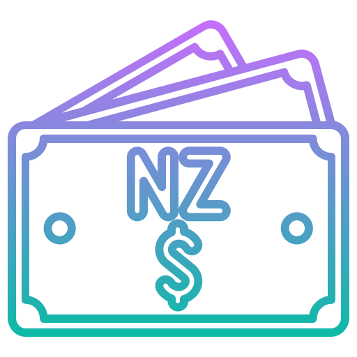 dollaro neozelandese Generic gradient outline icona