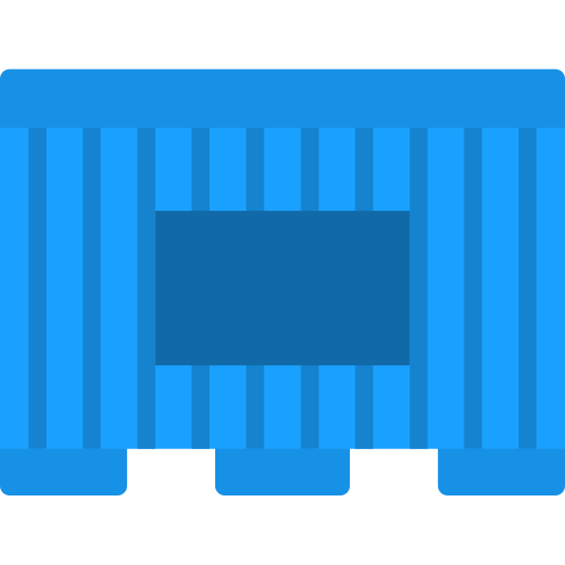 Shipping container Generic color fill icon