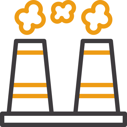 Заводской дымоход Generic color outline иконка