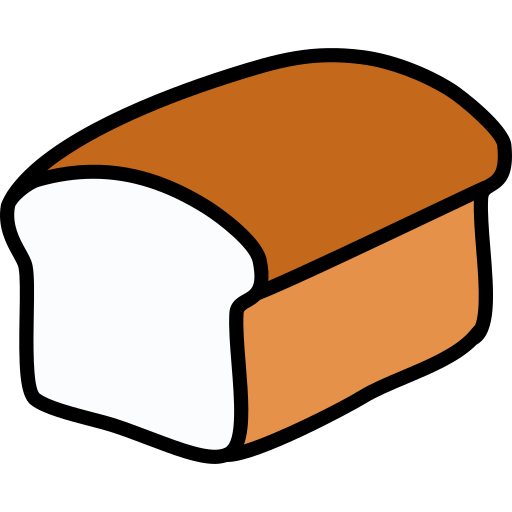 White bread Generic color lineal-color icon