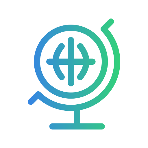 globus Generic gradient outline icon