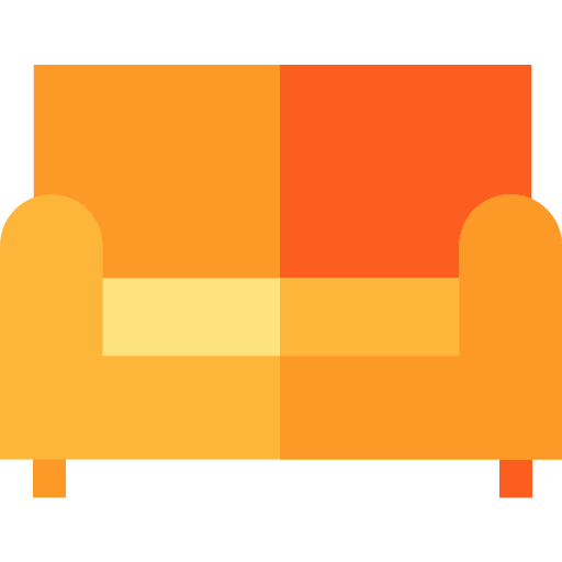 couch Basic Straight Flat icon