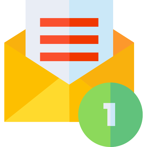 e-mail Basic Straight Flat icoon