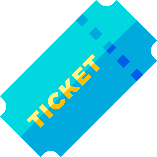 ticket Basic Straight Flat icoon