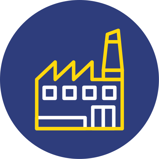 Manufacturing plant Generic color fill icon