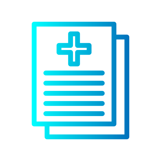 relatório médico Generic gradient outline Ícone