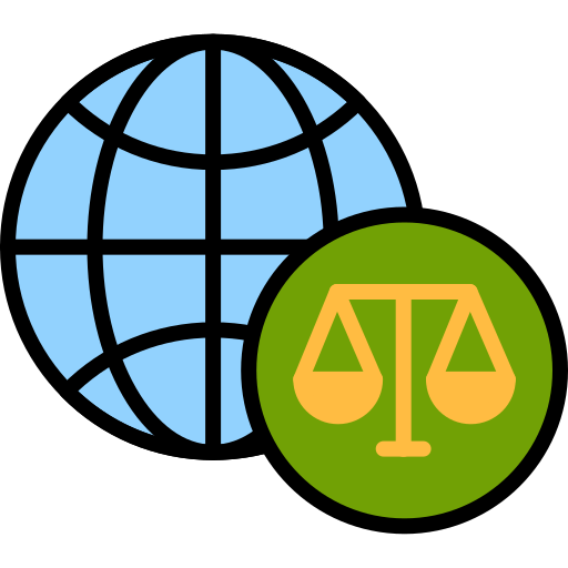 internationales recht Generic color lineal-color icon