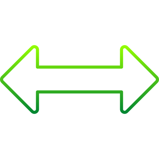 Double arrows Generic gradient outline icon