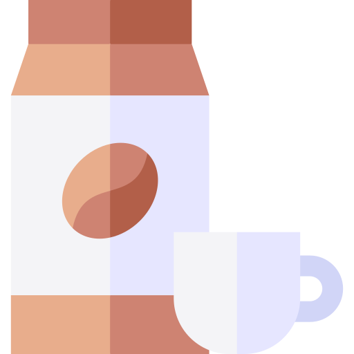 koffie Basic Straight Flat icoon