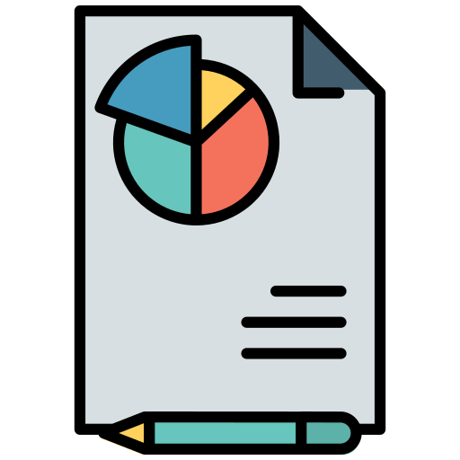 raport danych Generic color lineal-color ikona