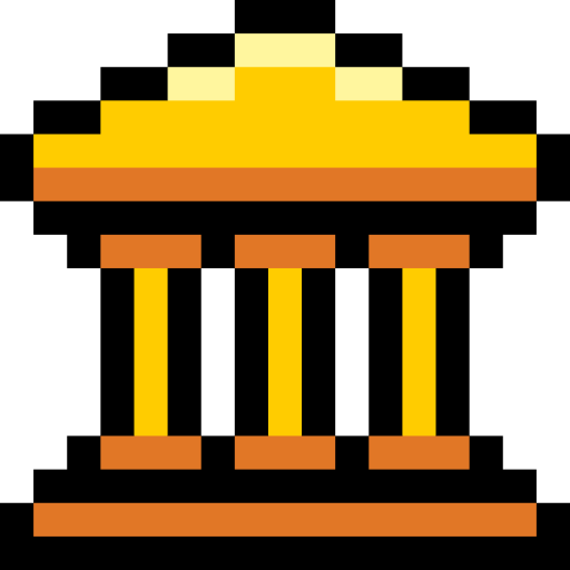Bank Pixel Linear color icon