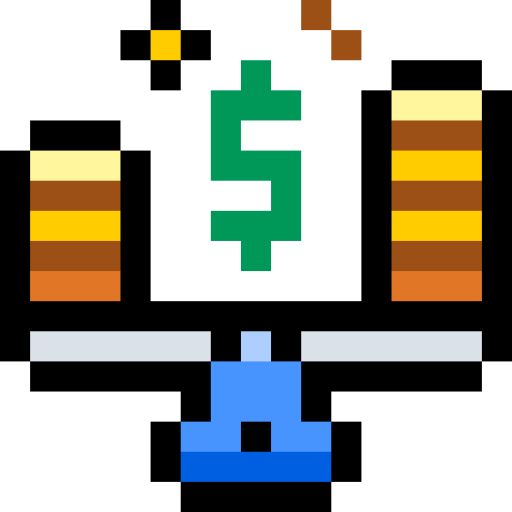 bilancia Pixel Linear color icona