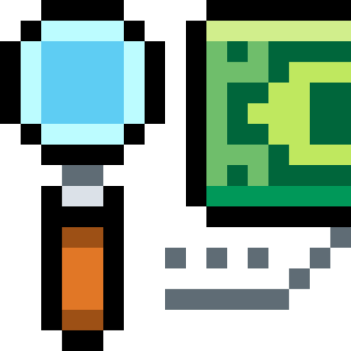 Loupe and bill Pixel Linear color icon