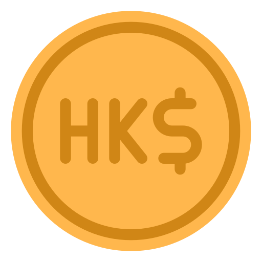 Hongkong dollar Generic color fill icon