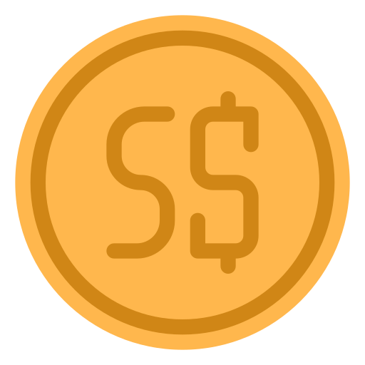 dollaro di singapore Generic color fill icona