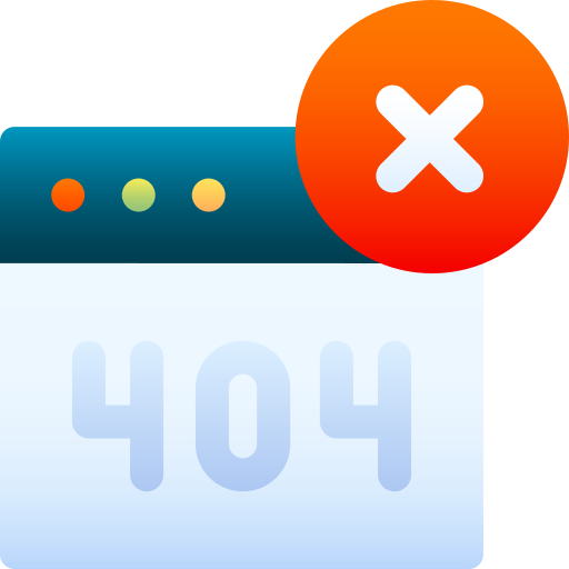 Error 404 Basic Faded Gradient icon