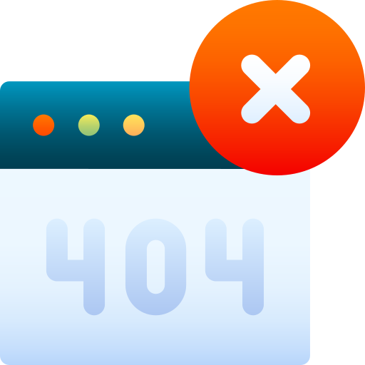 エラー404 Basic Faded Gradient icon