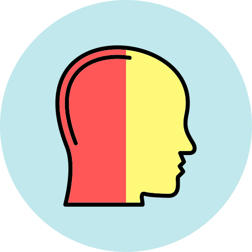 cabeza Generic color lineal-color icono