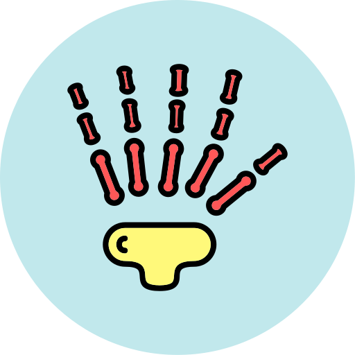 Hand bones Generic color lineal-color icon