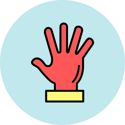 ręka Generic color lineal-color ikona