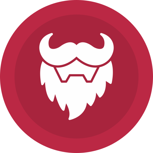Mustache with beard Generic color fill icon