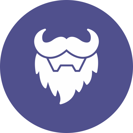 Mustache with beard Generic color fill icon