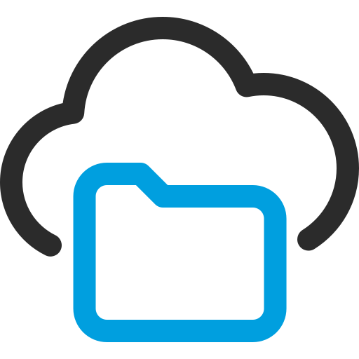 servicio de almacenamiento en la nube Generic color outline icono