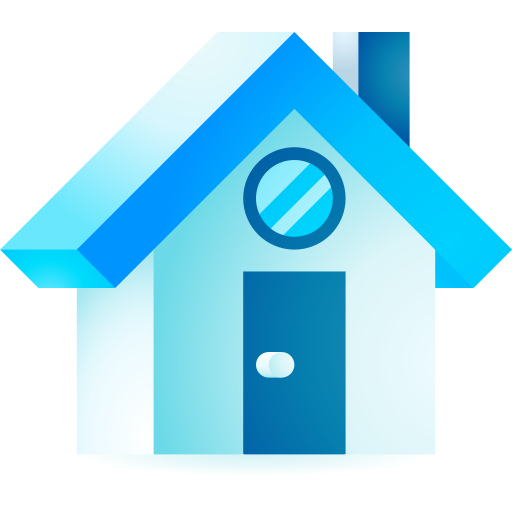 House 3D Toy Gradient icon