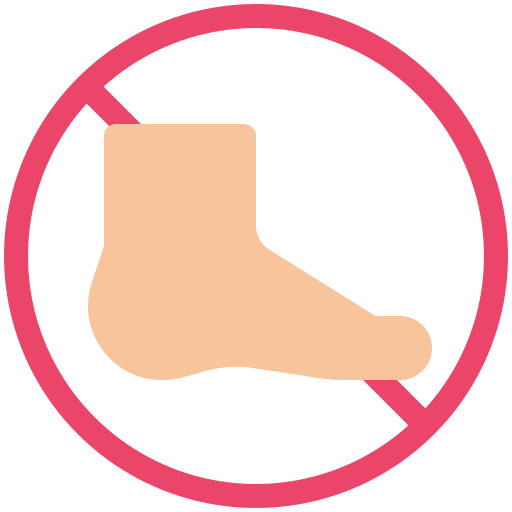 No barefoot Generic color fill icon