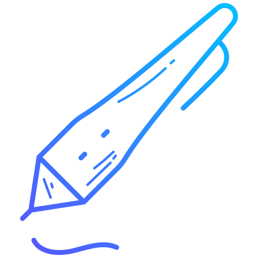 digitale pen Generic gradient outline icoon