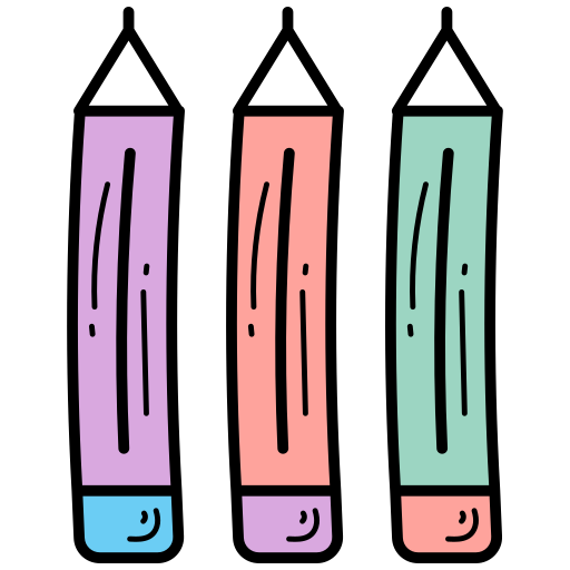 色鉛筆 Generic color hand-drawn icon