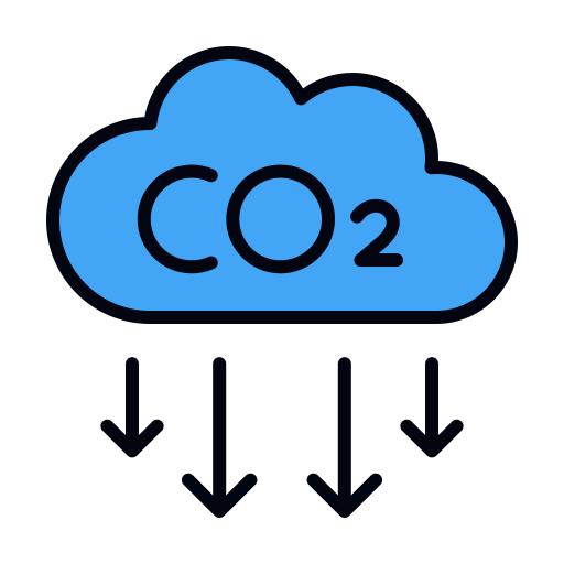 이산화탄소 Generic color lineal-color icon