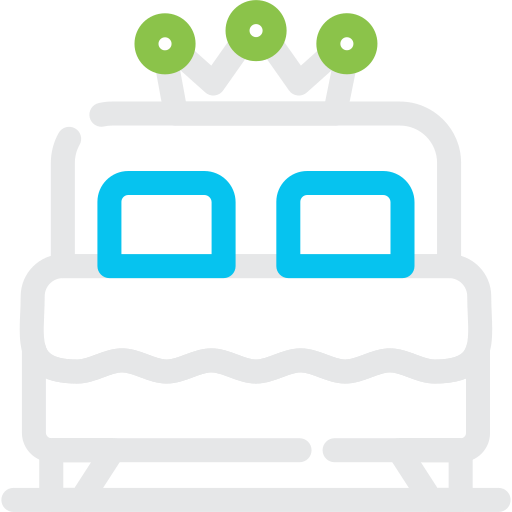 Двуспальная кровать Generic color outline иконка