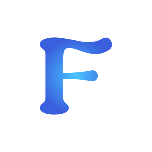 文字f Generic gradient fill icon