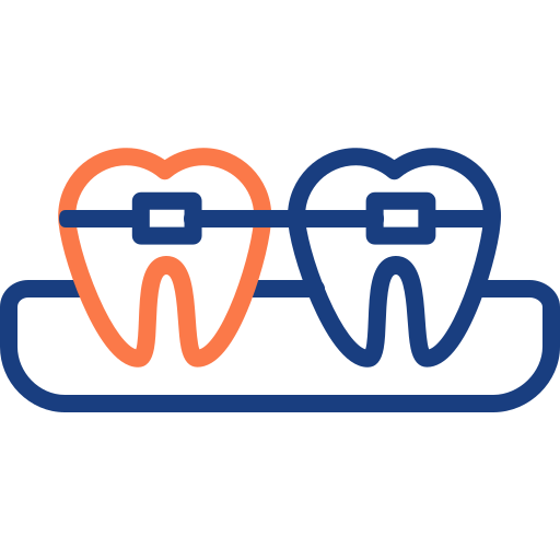 aparat ortodontyczny Generic color outline ikona