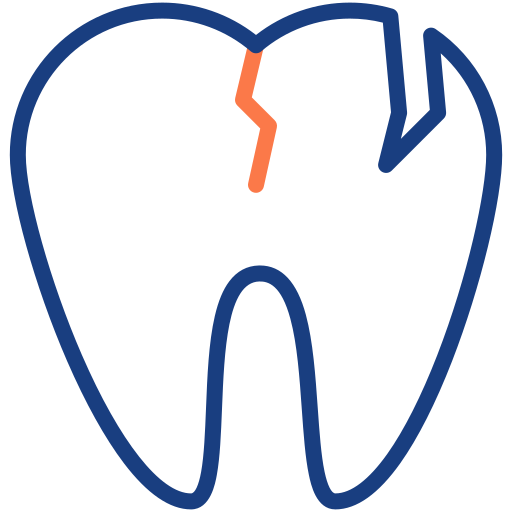 Broken teeth Generic color outline icon