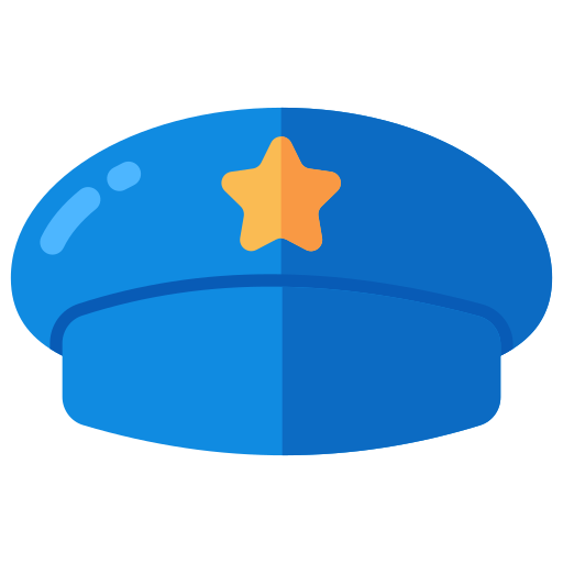 警察の帽子 Generic color fill icon