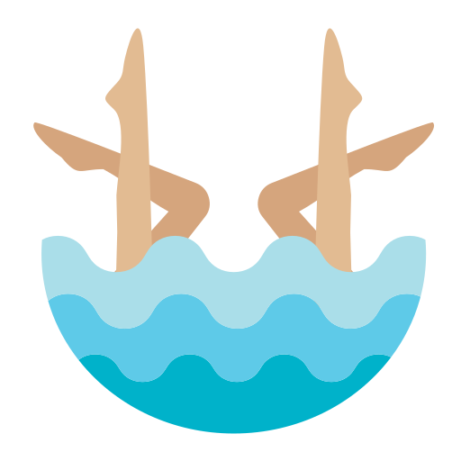 Synchronised swimming Generic color fill icon