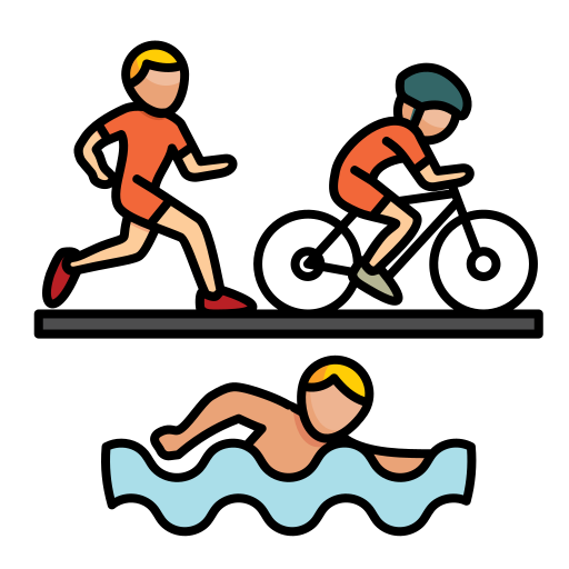 triathlon Generic color lineal-color icon