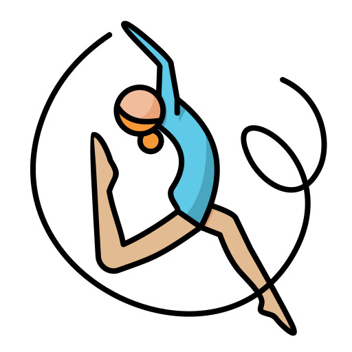 rytmiczna gimnastyka Generic color lineal-color ikona
