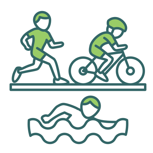 Triathlon Generic color lineal-color icon