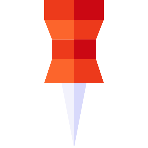 プッシュピン Basic Straight Flat icon