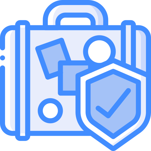 여행 보험 Basic Miscellany Blue icon