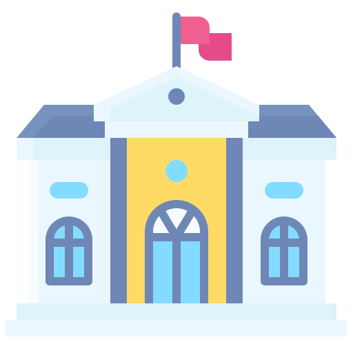 裁判所の建物 Generic color fill icon