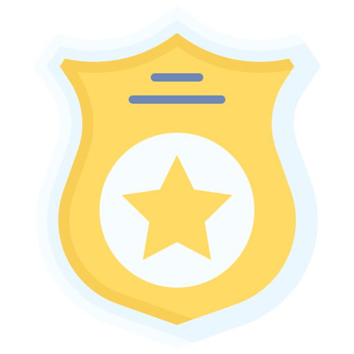 politie badge Generic color fill icoon