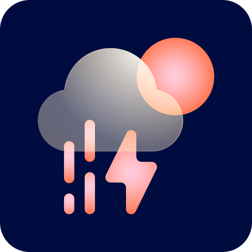 雷雨 Glassmorphism Dark Gradient icon