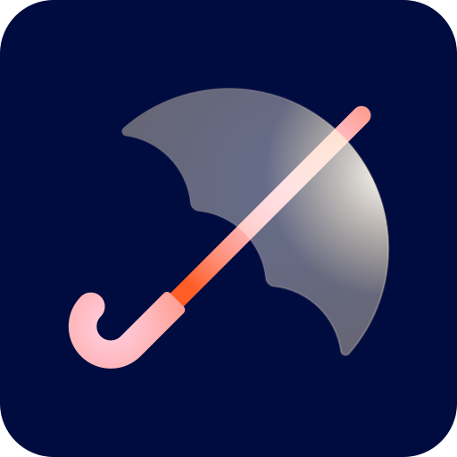 Umbrella Glassmorphism Dark Gradient icon